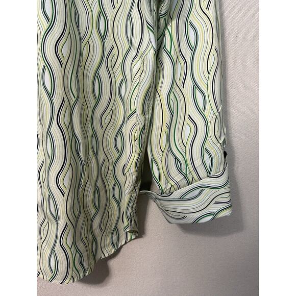 Raw Blue Nu Realms shirt Mens 3XL Multi Colored Striped Button Down Cuff Sleeves - Picture 4 of 14
